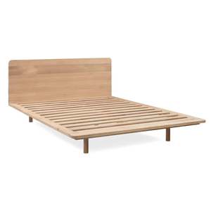 High quality material modern <b>Bed</b> Frame made of solid teak wood frame with natural finish perfect for hotel or villa project - Product Image 4