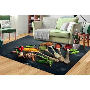 Tapis imprimé Spices : Tapis de couloir pour salle à manger et décoration moderne, avec tapis à poils doux - Product Image 1