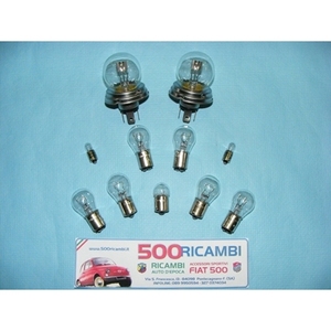 <b>FIAT</b> <b>500</b> F L R Complete Retrofit Kit with T4W Lampadines for <b>Headlights</b> Tail Lights Turn Signals License Plate - Product Image 1