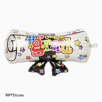 Ballons en aluminium de graduation Classe de 2026 Marque MIQI Option Logo Personnalisé Plusieurs Designs Chapeau de diplômé et Étoile pour Décorations de Fête