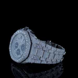 นาฬิกาเพชรโมอิสทรงสี่เหลี่ยมผืนผ้าสำหรับผู้ชายเป็นของขวัญทางธุรกิจ - Product Image 3