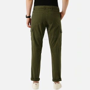 Pantalón Cargo clásico con múltiples bolsillos con ajuste cómodo Pantalón Cargo de algodón duradero para hombre con diseño de utilidad elegante - Product Image 2