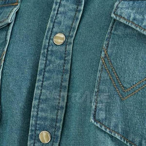 <b>Men's</b> <b>Relaxed</b> <b>Fit</b> Durable 100% Cotton Breathable <b>Jeans</b> Shirt with Contemporary Design and Comfortable Wear - Product Image 6