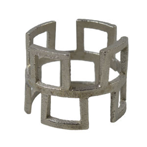 Servilleteros chapados en plata de metal de hotel de lujo que marcan tendencia para decoración de mesa de boda disponibles a precio mayorista - Product Image 3