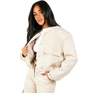 Vêtements de mode, veste en coton 100% personnalisée en gros, veste légère streetwear, plusieurs poches, coupe classique, vestes pour femmes - Product Image 1