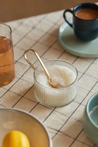 Cuchara colgante de acero inoxidable con acabado dorado con mango curvo para mesa de Comedor Cocina servir café té - Product Image 5