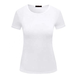 Women's <b>White</b> O-Neck Short Sleeve Knitted <b>Slim</b> <b>Fit</b> T-<b>Shirt</b> Regular Length Casual Style Solid Color All Seasons Wear - Product Image 1