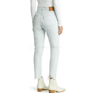 Gran oferta de verano, pantalones vaqueros teñidos lisos cómodos de alta calidad para mujer, pantalones informales transpirables personalizables de talla grande, Pantalones - Product Image 3