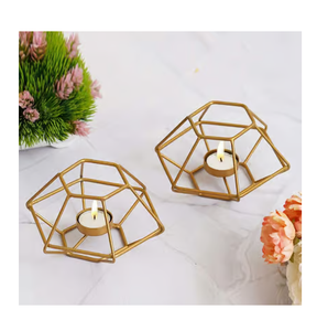 Portavelas de latón para manualidades de último diseñador, candelabros para bodas, centros de mesa modernos personalizados - Product Image 6