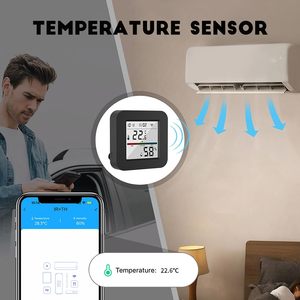 Capteur d'humidité et de température infrarouge intelligent Tuya WiFi avec écran LCD, compatible avec Alexa et Google Home - Product Image 5