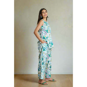 Conjunto Casual Grapevine Fusion con Estampado Floral, Corte Holgado y Cintura Natural, Transpirable, para Ocio - Product Image 4