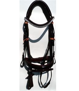 La brida para montar a caballo más vendida, diseño anatómico acolchado cómodo y duradero, proveedor de artículos de talabartería de cuero italiano - Product Image 1