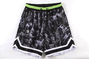 Short surdimensionné de basket-ball de sport pour hommes avec logo personnalisé Short de gym décontracté respirant pour la peau à séchage rapide - Product Image 4