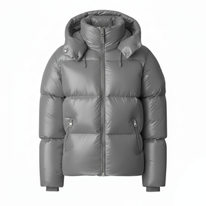 เสื้อแจ็คเก็ตพัฟเฟอร์ผู้ชายคุณภาพสูงสำหรับฤดูหนาวแบบขายส่ง รุ่นใหม่ มีฮู้ดปรับได้ เคลือบกันน้ำ ด้านหน้าสามารถปรับแต่งได้ - Product Image 1