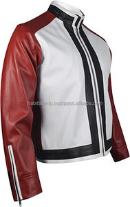 ขายส่งกษัตริย์ของนักสู้14เกมร็อคโฮเวิร์ดสีแดงสีขาว PU หรือเสื้อหนังแท้ - Product Image 2