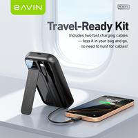 BAVIN Li-Polymer PC1037S Plug Uk 5000mah Holder Wireless Power Bank avec câble Usb