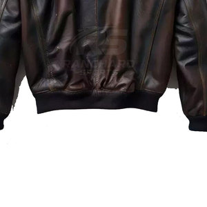 Chaqueta Bomber de Cuero PU Suave, Ropa Exterior Informal de Moda, Chaqueta Bomber de Cuero Auténtico, Moderna y Cómoda - Product Image 3