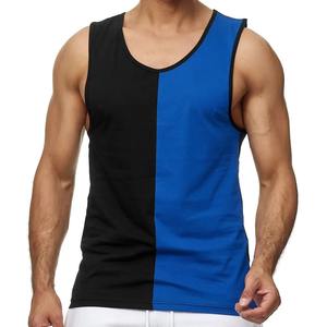 เสื้อกล้ามสตริงเกอร์สำหรับผู้ชายสีแดงสีดำเสื้อกล้ามออกกำลังกายเล่นยิมฟิตเนสสไตล์ลำลองแบบถัก - Product Image 6