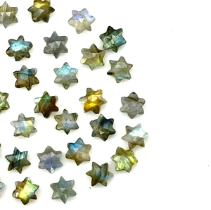 Cuentas de piedras preciosas con forma de estrella Lisa Briolette de estrella tallada de labradorita Natural para joyería, cuentas talladas a mano de labradorita, cuentas de estrella - Product Image 3