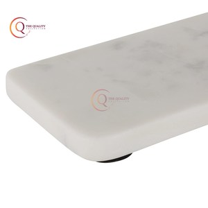 Recién llegado, bandeja para servir de mármol blanco Natural, diseño impresionante para servir comida, hogar, hoteles, platos de Venta caliente - Product Image 3