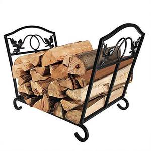 Circle Design Metal Firewood <b>Log</b> Holders Iron Round <b>Log</b> <b>Rack</b> <b>Indoor</b> & Outdoor Fireplace Black Firewood <b>Racks</b> - Product Image 5
