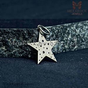 Plusieurs pierres précieuses en saphir oxydé argent 925, collier pendentif étoile, bijoux unisexe, vente en gros - Product Image 4