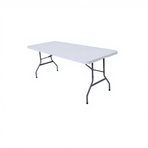 Tavolo Pieghevole in Plastica HDPE da 6ft, 8ft, 5ft per Cucina e Esterni, Rettangolare, Portatile per Feste, Noleggio e Campeggio - Product Image 1