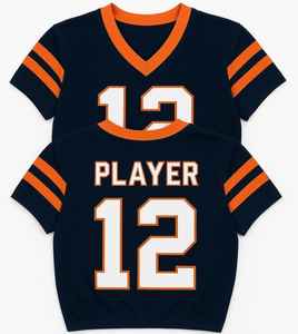 Camiseta de Fútbol Americano para Hombre Adulto, 100% Poliéster, Impresión Personalizable, Bordado, Secado Rápido, Mangas Cortas, Logotipo Frontal - Product Image 1