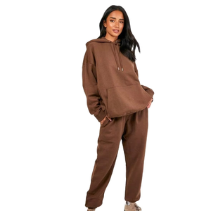 2025 High Quality Customized Logo Printed Oversized Breathable Lightweight Hooded Tracksuit for Women Streetwear Style - Product Image 6