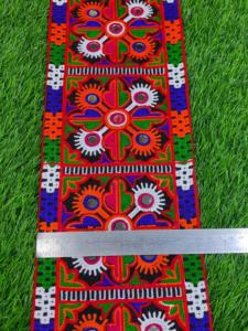 Dentelle brodée ethnique indienne, garniture en tissu écologique de haute qualité, franges, couleur personnalisée, robes et chaussures à sequins - Product Image 2