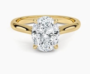 Anillo de Compromiso con Diamante de Corte Ovalado, Clásico para Mujer, Diamantes Cultivados en Laboratorio - Product Image 1