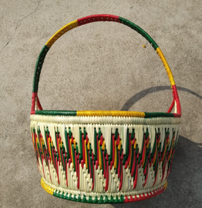 Petite boîte de rangement artisanale en herbe de lune avec un motif rose et bleu et un couvercle unique, disponible au prix de gros. - Product Image 6