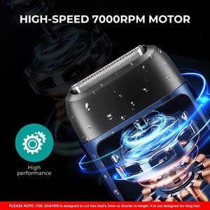 Mini rasoir électrique compact pour hommes, rasoir à barbe portable sans fil, rasoir de voyage étanche IPX7 pour le rasage de la nuque - Product Image 4