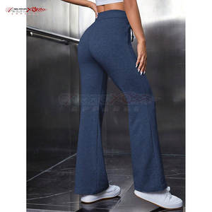 กางเกงวอร์มขาบานสำหรับผู้หญิงที่มีสไตล์วินเทจสตรีทสวมใส่สบายและพอดีตัว - Product Image 2