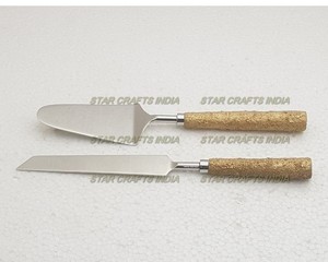 Nouveau cadeau de noël et dessert de fête de mariage couteau de mariage en acier inoxydable et résine et ensemble serveur de gâteau pour le bureau et la maison - Product Image 4