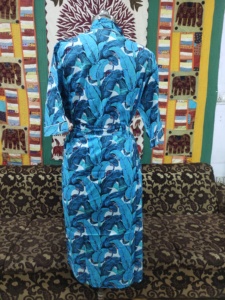 Motif floral 100% coton Kimono Robe pour femmes meilleurs cadeaux printemps été automne-hiver bloc imprimé Robe de chambre demoiselle d'honneur - Product Image 5