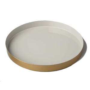 Plateau en métal enduit de poudre verte de Style classique avec poignées latérales pour l'organisation de stockage à domicile collations alimentaires servant et décoration - Product Image 4