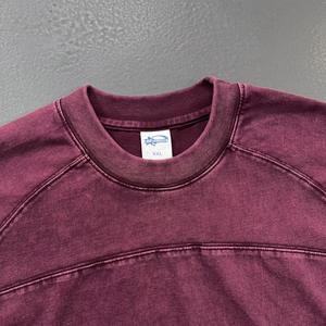 Camiseta de Hombre con Logotipo Personalizado, Lavado Ácido, Desgastada, Talla Grande, Decolorada por el Sol, Algodón Grueso de 285 g/m², Estilo Urbano, Corte Cuadrado - Product Image 3