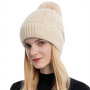 Soft Knit 100% Wool Beanie Breathable Waterproof Adjustable City Style Casual Winter Hat For Women Wholesale Bulk Custom - Product Image 1