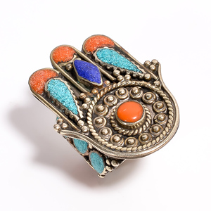 Bijoux faits à la main beaux designs bagues tibétaines pour femmes et filles mode indienne fournisseurs de bijoux tibétains - Product Image 2