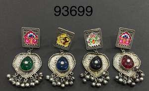 2025 bohemio piedra única mujer Retro estilo étnico indio Jhumka pendientes mujer cuentas campanas pendientes joyería personalizada - Product Image 2