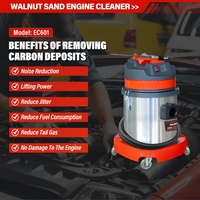 Solary EC601 1300W Aspirador de Polvo con Carcasa de Nogal, Tanque de 15L, Máquina de Limpieza de Carbono para Motores, Limpiador de Válvulas de Admisión con Filtro de Polvo