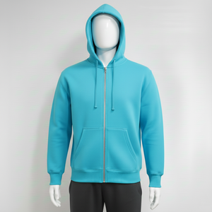 Sudaderas con capucha personalizadas de alta calidad para hombre, con cremallera, lisas, extragrandes, de forro polar, estilo holgado, de gran venta - Product Image 1