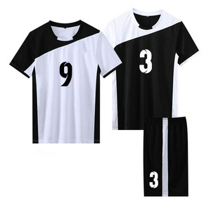 Uniforme de voleibol con estampado por sublimación, tejido transpirable de secado rápido, ideal para entrenamiento deportivo en equipo y partidos profesionales. - Product Image 1