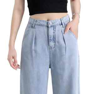Professional Factory Manufacturer <b>Women</b> <b>Jeans</b> Pants Breathable Wholesale <b>Women</b> <b>Jeans</b> Pants 100% cotton - Product Image 2