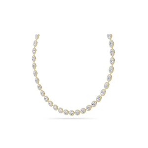 Agregue brillo a su colección con el último collar de gargantilla de Halo de diamantes ovalados hecho para looks atrevidos y elegantes - Product Image 3