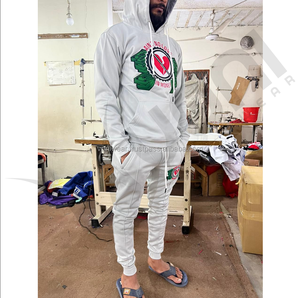 Ensemble de survêtement décontracté d'hiver imprimé personnalisé pour hommes et femmes, vêtements de sport OEM, tissu extensible respirant, marque privée, faible MOQ - Product Image 6