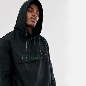 OEM Quart Zip Pullovers Windproof Track Jacket Custom Logo Print Nylon Windbreaker 2 Piece Set for Outdoor Sports Gym Tracksuits - Product Image 3