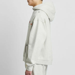 Hombres 100% algodón personalizado Logo blanco gota hombro sudaderas con capucha Sudadera con capucha jersey de gran tamaño pintura peso pesado sudaderas con capucha para hombres - Product Image 2