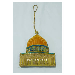 Exportador indio hermoso color dorado diseño único personalizar bordado Mosquee forma hecho a mano para decoración del hogar y regalo - Product Image 1